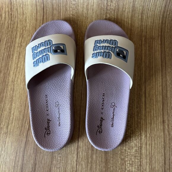 Coach x Disney Ltd Edition 50th Walt Disney World Slide Sandals Women’s Size 9 - Picture 4 of 10
